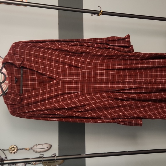 Torrid plaid flounce button up dress - Picture 1 of 5